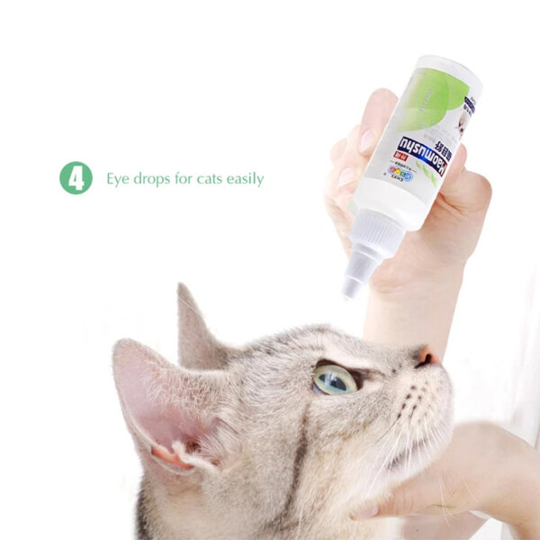 Thuốc Nhỏ Mắt Cho Mèo Thú Cưng 60Ml Dụng Cụ Vệ Sinh Thú Cưng Chăm Sóc Mắt Thích Hợp Cho Chó Mèo