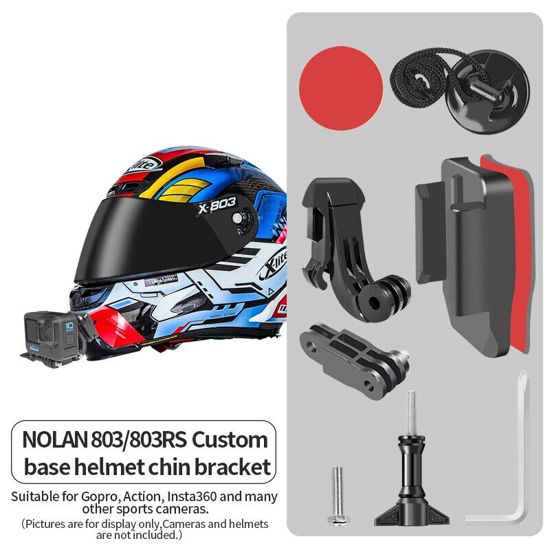 Premium Customized Motorcycle Helmet Aluminium Chin Action Camera Mounts For Gopro Accessories For Shoei Agv Arai Go Pro Helm