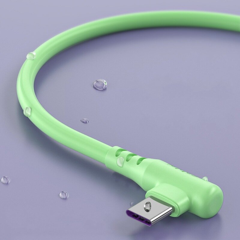 [Songful] 5A Loại USB C sạc siêu nhanh micro USB loại USB C Cáp khuỷu tay Android 90 ° độ dây dữ liệu mềm