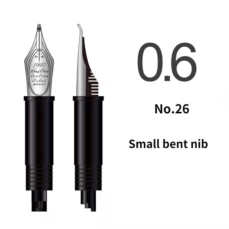 Hongdian Fountain Pen Nibs (Fine, Extra Fine and Bent Nib) for Black