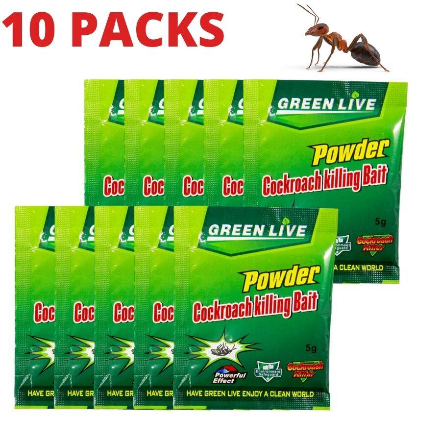 10 PACK Powder Cockroach / Ant Bait Effective Insect Killer Ant