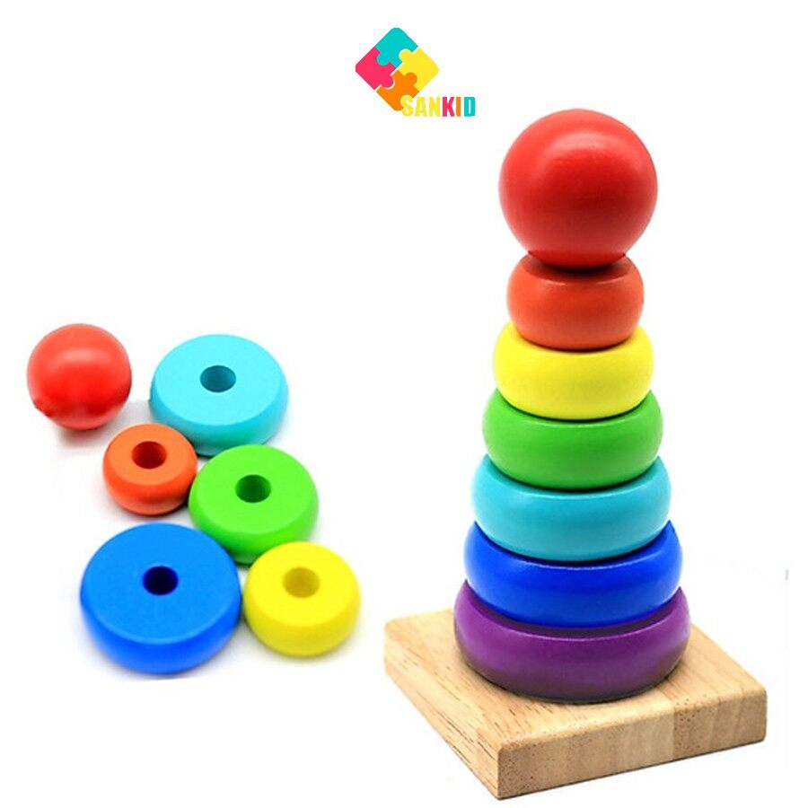 [Hoàn Tiền 10%]Tháp mini nhiều màu cho bé
