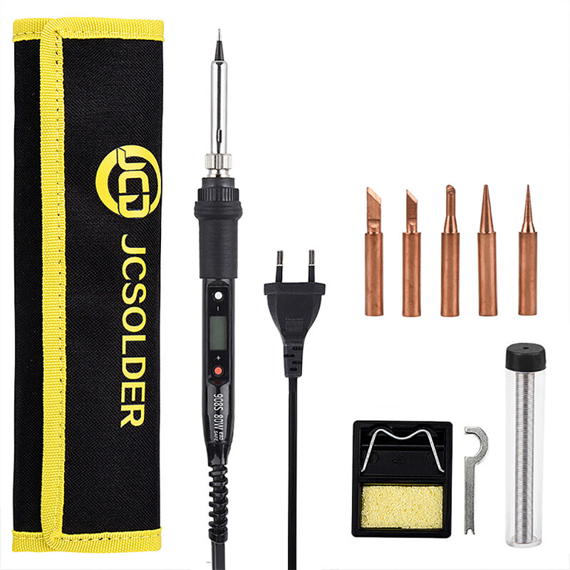 EU Electric Soldering Iron LED Adjustable Temperature Welding Solder Tools
