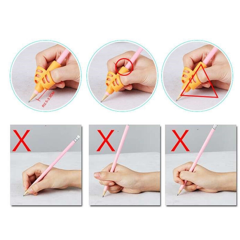 【ZNBY】Two-Finger Grip Silicone Baby Learning Writing Tool Writing Pen Writing Correction Device Children Stationery Gift