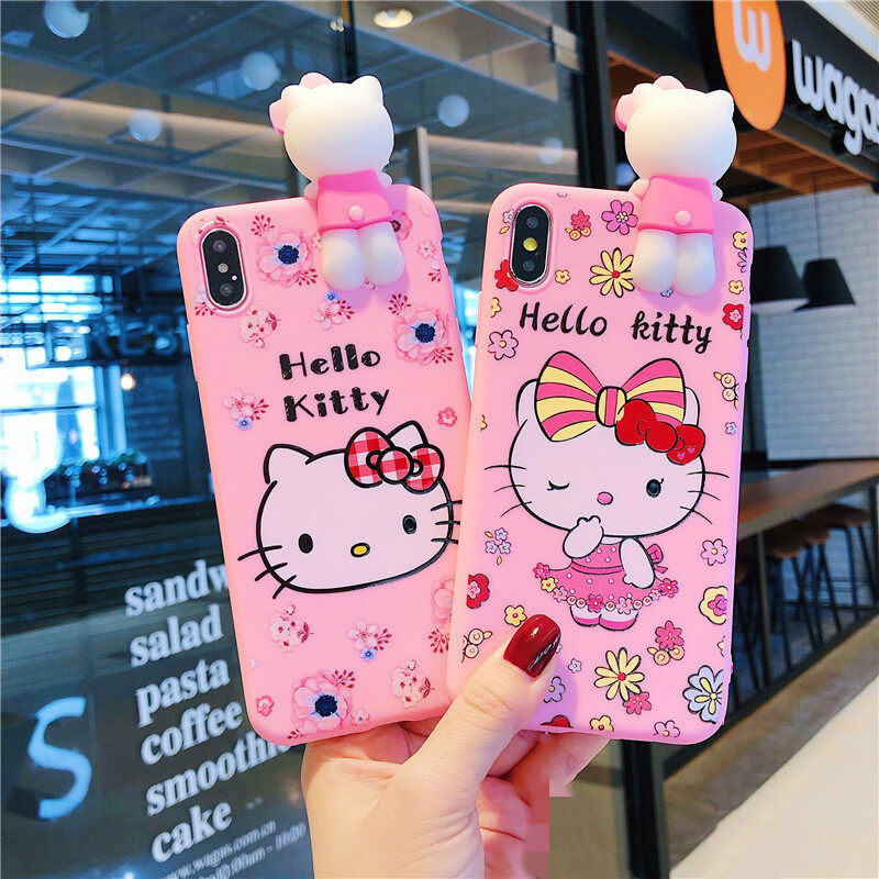 Pihk case for xiaomi redmi note 8 redmi note 8 pro redmi k20 k30 mi 9t mi 9t pro mi 7 mi 8 mi 9 mi 10 mi 10 pro mi cc9e mi a3 redmi note 9 pro redmi note 9s redmi note 9 pro max 3d hello kitty phone case tpu soft phone protective cover