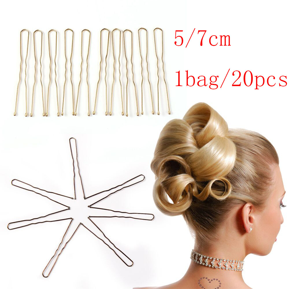 20pcs Gold Gifts Bridal Hairstyle Tool Headwear Hairclips U Shaped