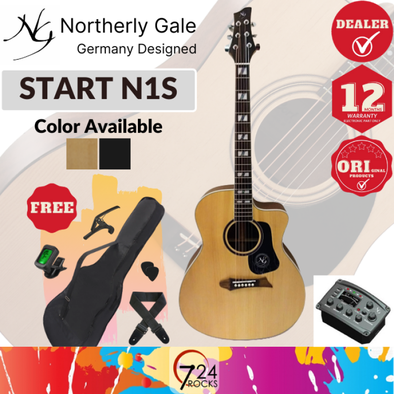 Northerly Gale Germany Designed START N1S Mini Jumbo Acoustic Guitar Malaysia