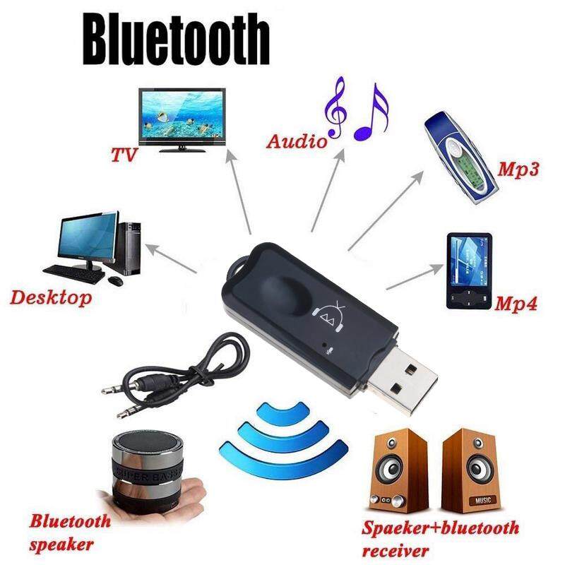 KEBETEME Bộ Thu Bluetooth USB Không Dây Bộ Phụ Kiện Xe Hơi Rảnh Tay Máy Nghe Nhạc MP3 Có Mic...
