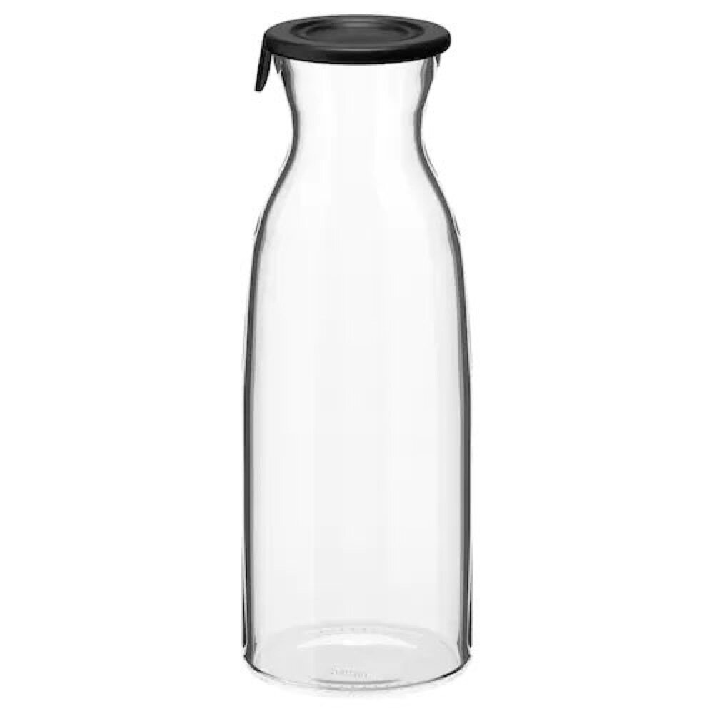 IKEA VARDAGEN CAREFE WITH LID CLEAR GLASS 1L GLASSWARE JUGS SERAHI