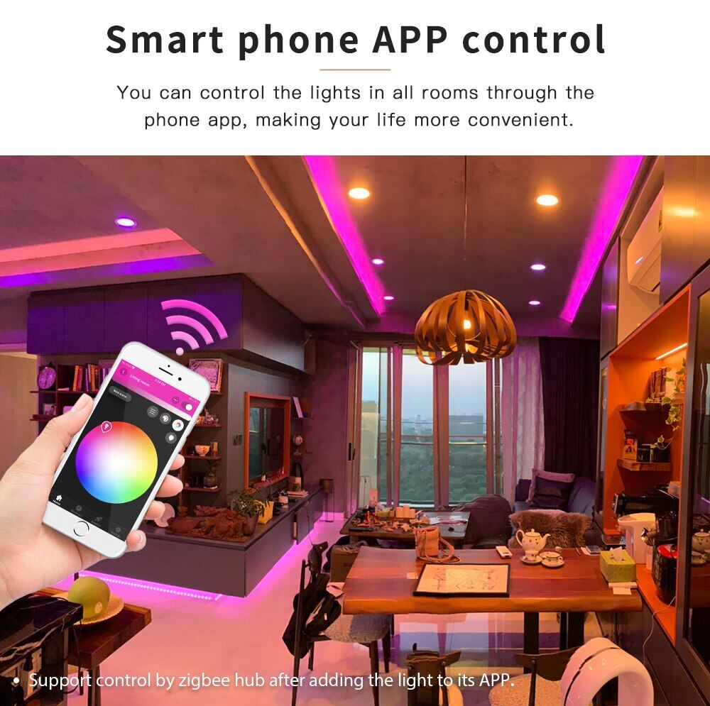 12V Zigbee Smart LED Strip RGB LED Strips Light Wireless Remote Control Support Tuya Smartthings Zigbee2mqtt Echo Google Home Explosive