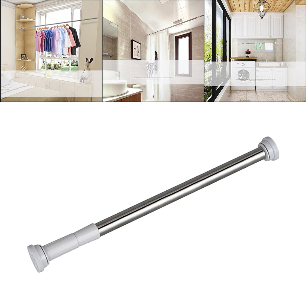 Baoblaze Rod Rail Spring Extendable Telescopic Tension Curtain Pole