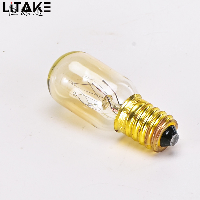 Litake E14 15W Refrigerator Light Bulb LED Tungsten Filament Lamp Bulbs Yellow Light