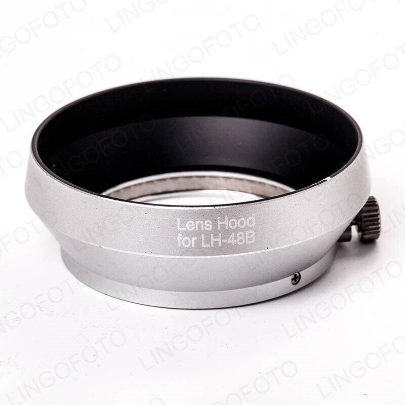Metal lens hood lh 48b olympus m zuiko digital 17mm f1 8 silver