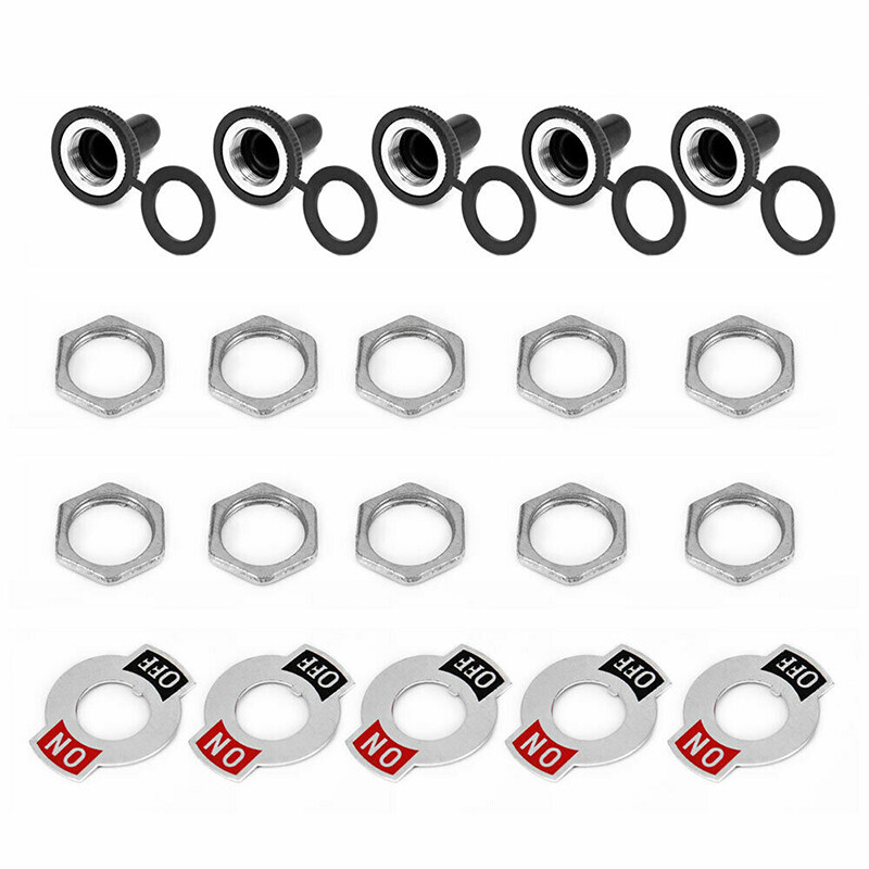 BOKALI, 5 Cái Công Tắc Bật Tắt Chống Nước Mới, Đèn Bảng Điều Khiển Xe Hơi Bật/Tắt 12V Bốt Kim Loại