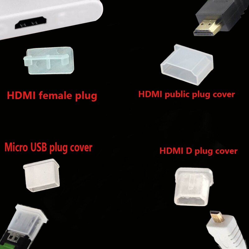 100 PCs HDMI anti-dust cover HDMI high-definition cable dustproof cover protective case plug plastic cover dustproof cap