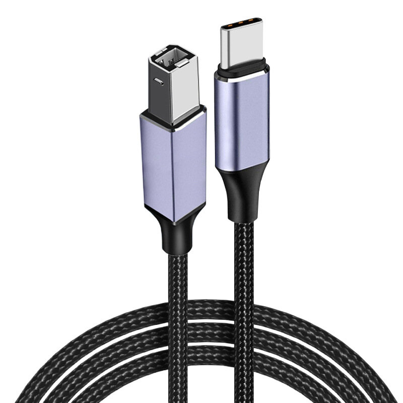 Loại-C để USB 2.0 B cổng vuông máy in cáp bện cho máy tính Notebook Máy in Cáp dữ liệu