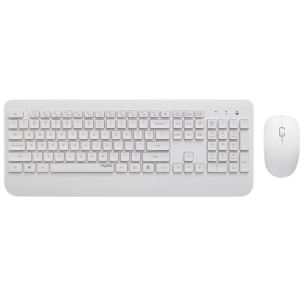 Rapoo 2.4G Wireless Keyboard Mouse Combo 1000DPI Silent Portable ...