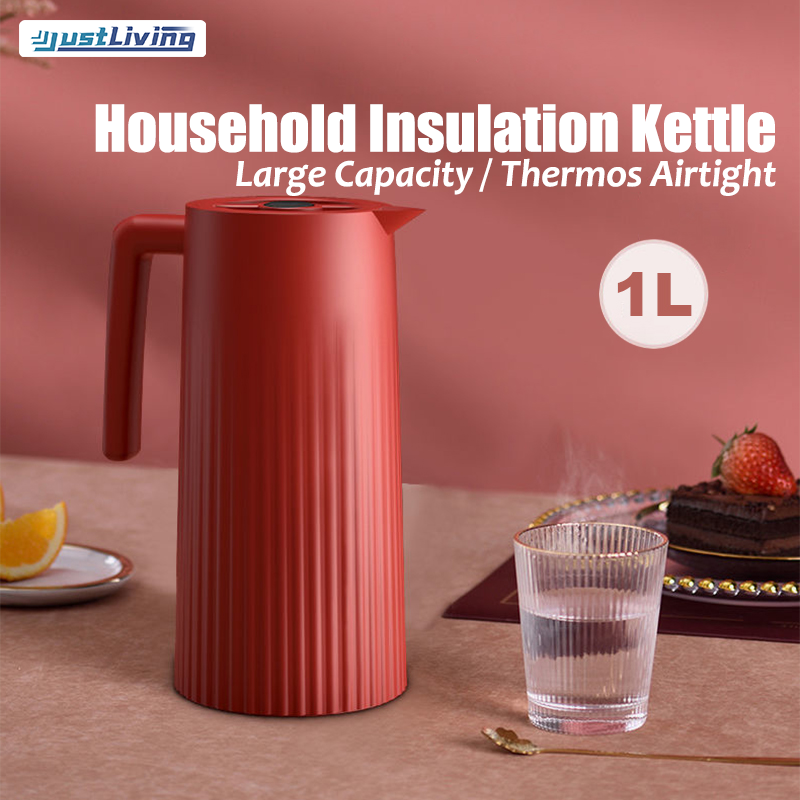 JustLiving Household 24H Insulation Kettle Large Capacity Portable Thermos Airtight Insulated Thermos Water Bottle Kettle Small Kitchen Thermal Kettle
