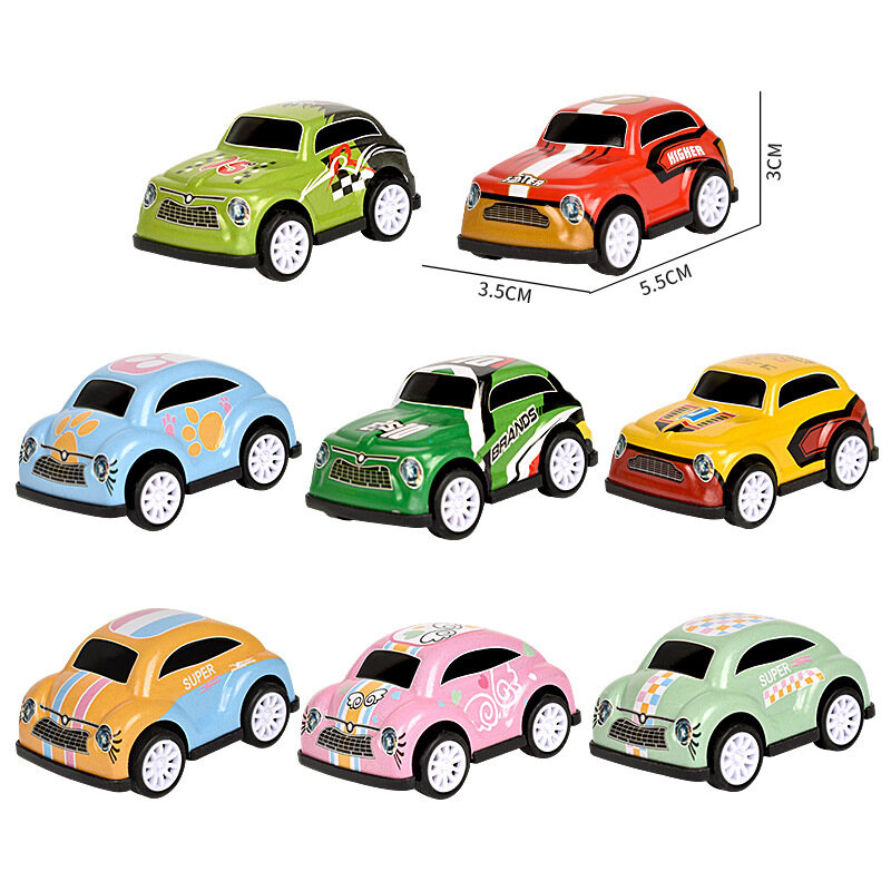 Pull back rail alloy car children's toy desktop car metal racing car