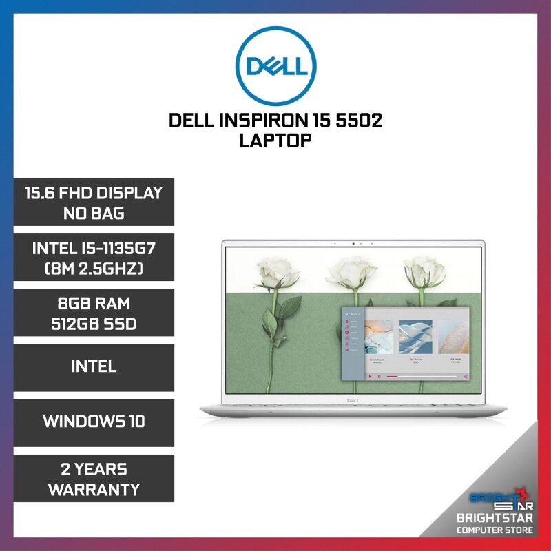 Dell Inspiron 15 5502 Laptop (15.6 Inch FHD / Intel I5 1135G7 (8M 2.5GHZ) / 8GB RAM / 512GB SSD / Intel / Windows 10 / 1 Year Warranty) Malaysia