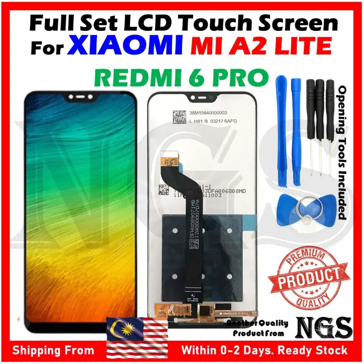 With Frame Original Full Set Lcd Touch Screen For Xiaomi Mi A2 Lite Redmi 6 Pro With Opening Tools Tempered Glass Lazada