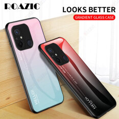 ROAZIC Ốp Cho Xiaomi Redmi 12C Màu Gradient Kính Cường Lực Cứng Ốp Lưng Cạnh Mềm Ốp Điện Thoại