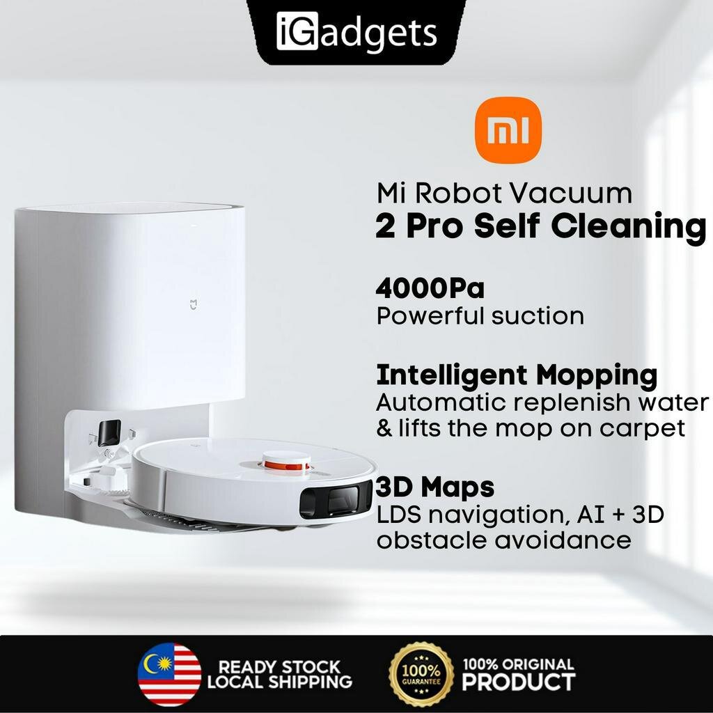 XIAOMI MIJIA Self Cleaning Robot Vacuum Mop 2 Pro B113CN Home Cleaning ...