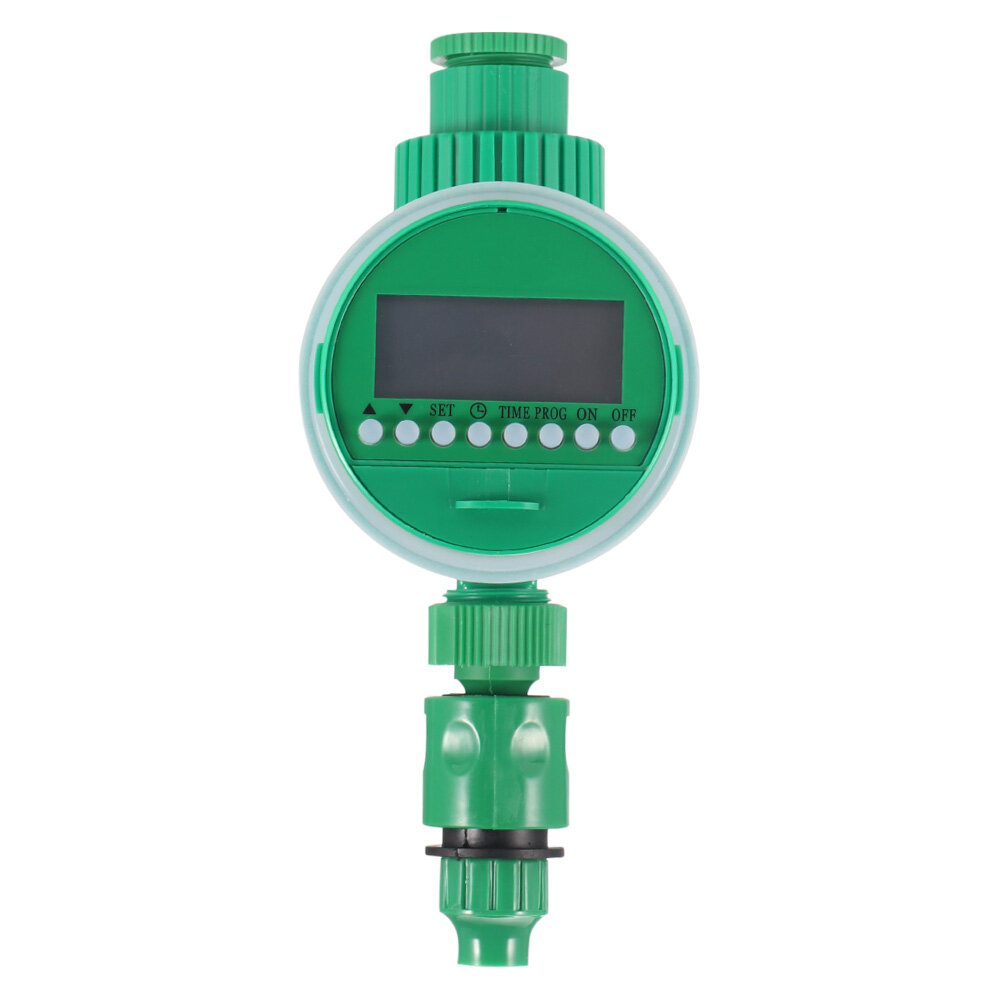 Electronic Automatic Irrigation Controller Watering Control Device LCD Display Automatic Intelligent Electronic Garden Water Timer Rubber Solenoid Valve Irrigation Sprinkler Control Irrigation Timer for Garden Adjustable Mode Spraying Garden Irrigation