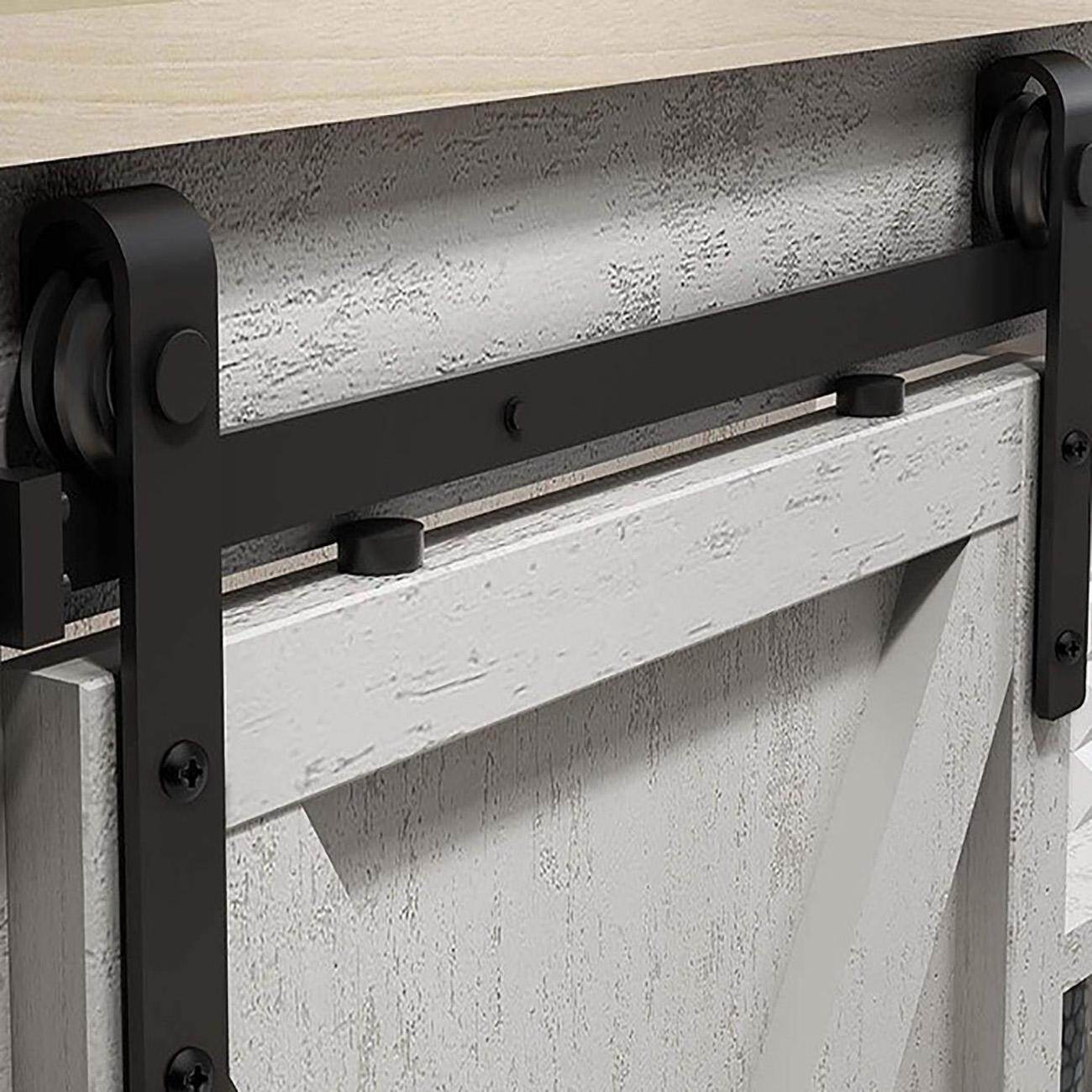 【Ready Stock】Sliding Barn Door Hardware Track Kit Antique Door Hardware Roller Set
