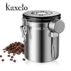 Kaxcio 1.5/1.8L Hộp Đựng Cà Phê Với Muỗng Đựng Cà Phê Kín Bằng Thép Không Gỉ Bộ Hộp Đựng Cho Hạt Cà Phê Trà