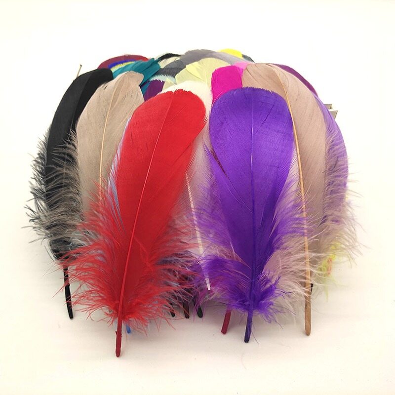100pcs Natural Goose Feathers 8-12 Cm Colorful Swan Feather Feather Home Decoration Craft DIY Jewelry Decoration
