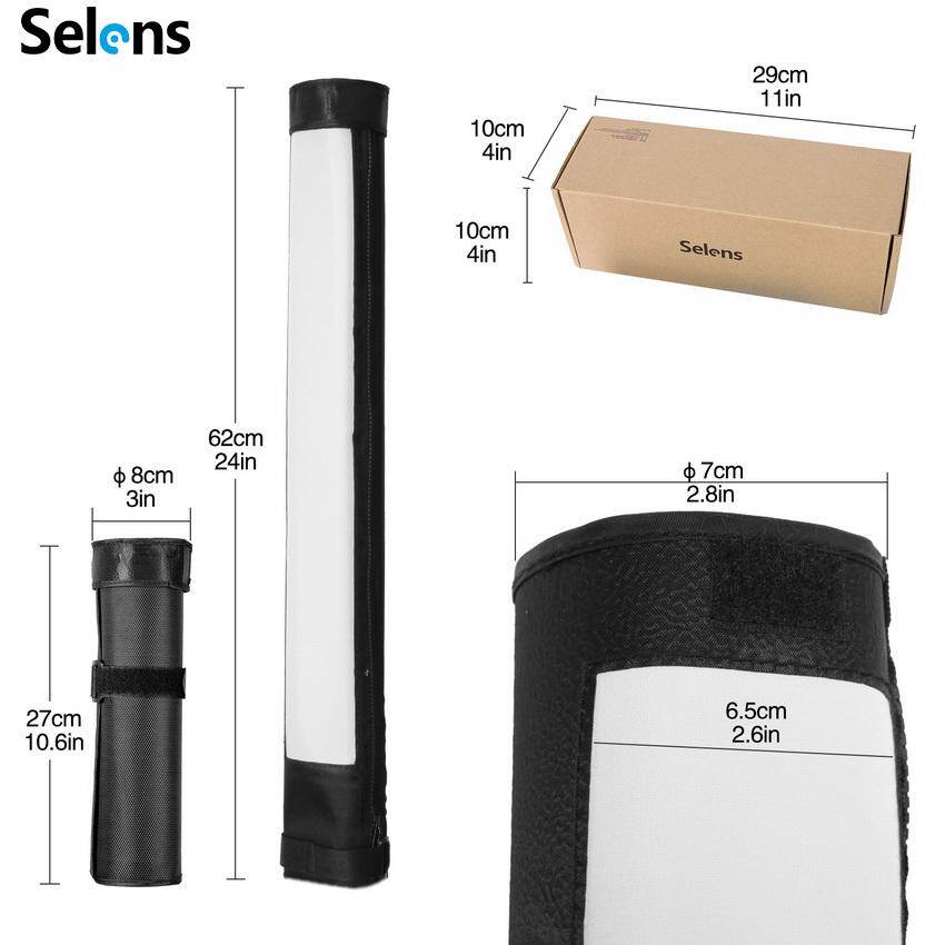 Đèn LED di động Selens dạng Speedlite hỗ trợ ánh sáng khi chụp ảnh có chiều dài 62cm, giá tốt - INTL