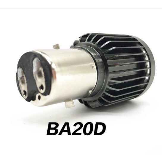 Bóng đèn pha xe máy led ba20d h4 hai màu phụ kiện xe tay ga atv 3000k 6000k chùm sáng thấp, đèn sương mù len ngưng tụ