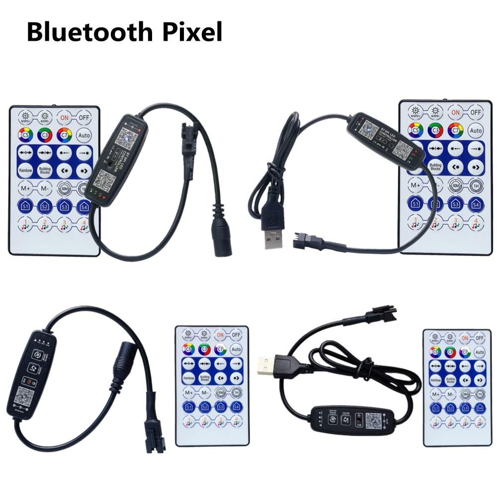 WS2812B SK6812 WS2811 LED Strip Bluetooth Controller USB DC 5V 12V 24V