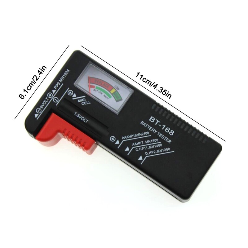 Con Trỏ Kiểm Tra Dung Lượng Pin Máy Kiểm Tra Pin Nhanh 1.5V AA AAA 9V Công Cụ Kiểm Tra Dung Lượng Pin Vuông Cho Gia Đình