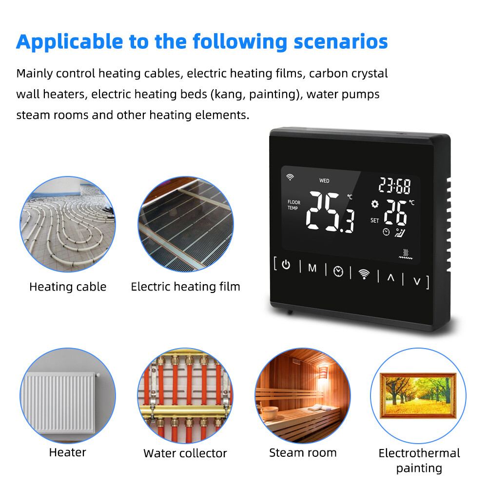 Yieryi Kỹ Thuật Số Wifi Nhiệt Lượng Thông Minh Điện Tầng Sưởi Ấm Bộ Điều Khiển Nhiệt Độ Lạnh Cho Phòng