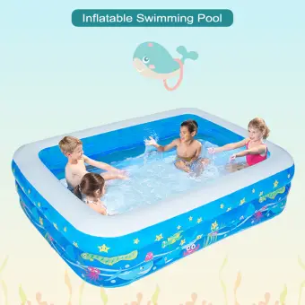 inflatable 3 ring swimming pool