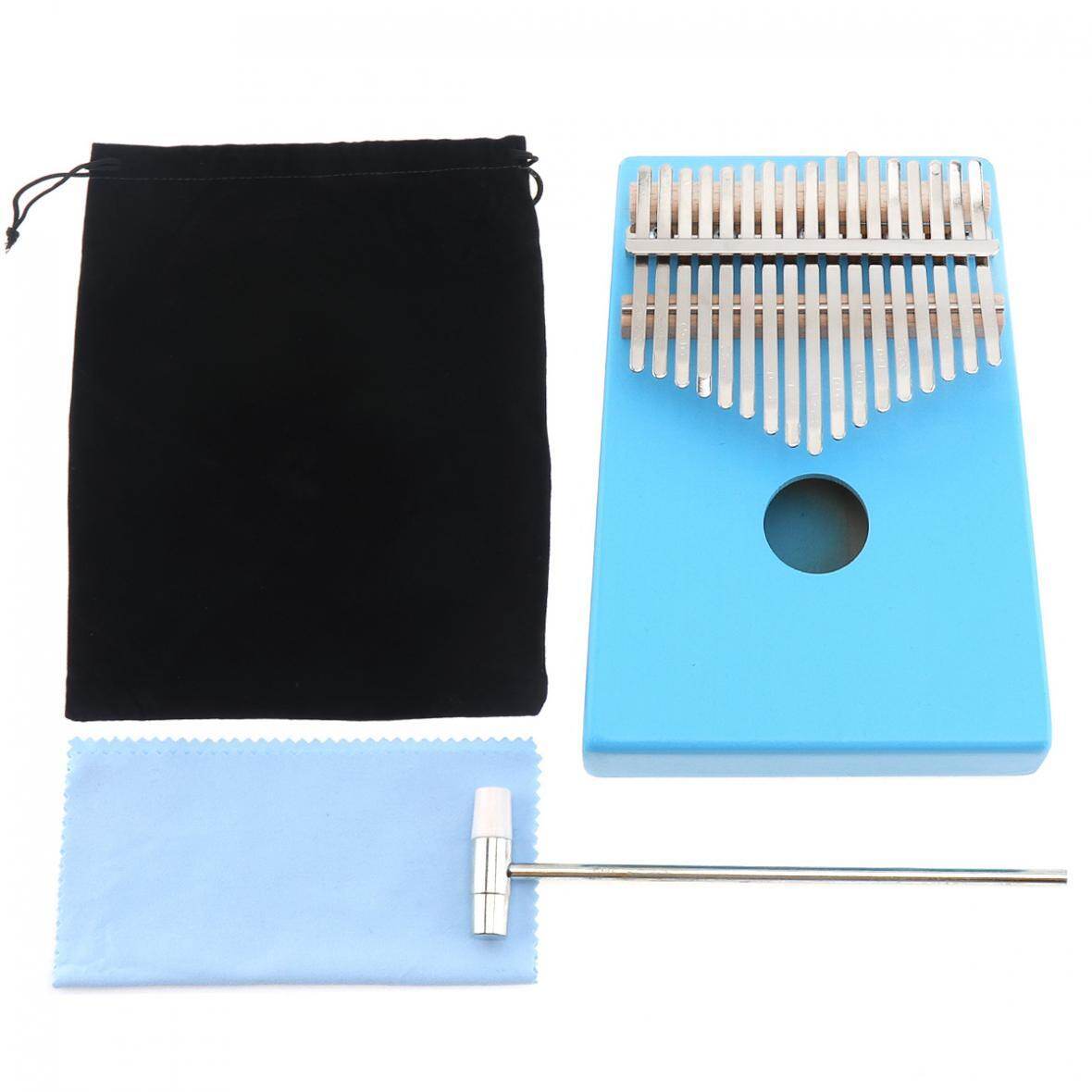 Slade 17 Phím kalimba ngón tay cái đàn piano với dụng cụ hiệu chỉnh đàn Túi khăn lau