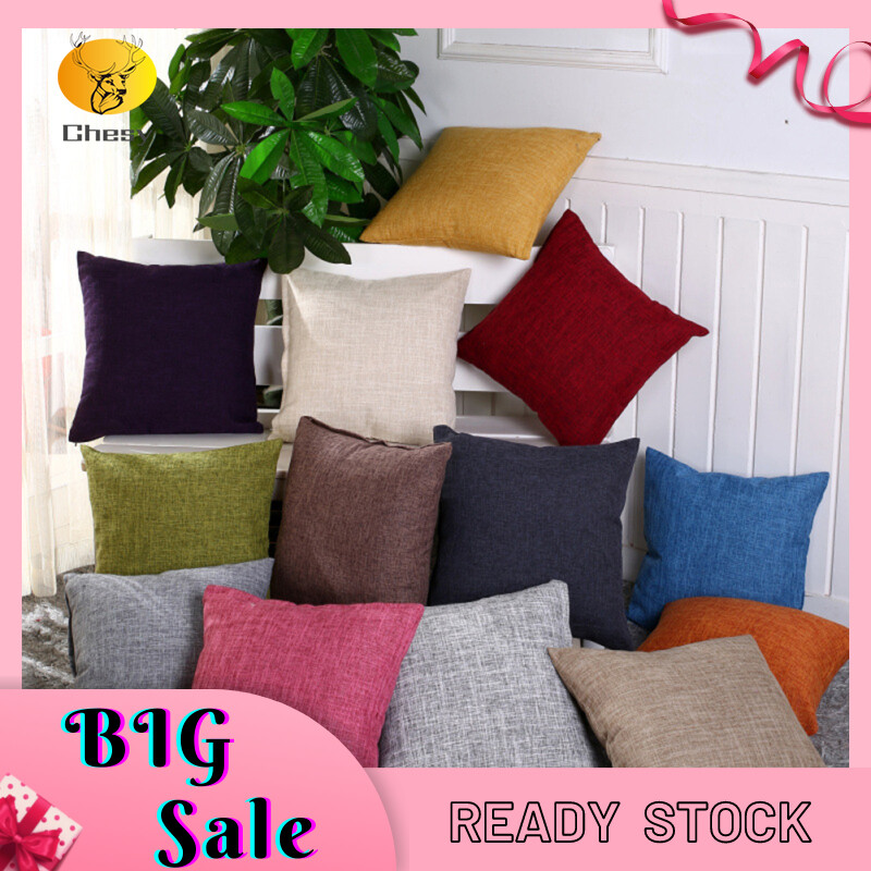 Square Pillow Case Modern Simple Solid Color Throw Pillow Cover Home Decorative Pillowcase (40 X 40cm)