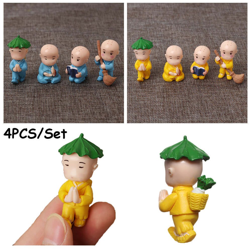 Micro Landscape Monk Figurine Buddha Statue Miniature Samanera Chinese Style Micro Landscape Monk Figurine Buddha Statue Miniature Samanera Chinese Style