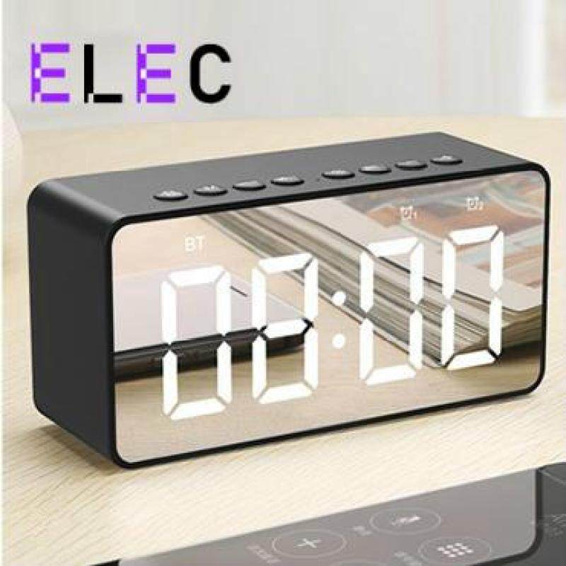 ELEC Portable Bluetooth Speaker Super Bass Wireless Stereo Speakers Support TF AUX mirror Alarm Clock for Phone Computer Malaysia