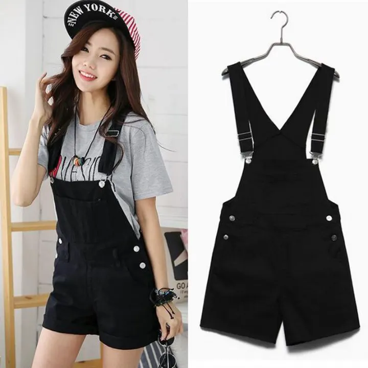 denim shorts jumpsuit womens