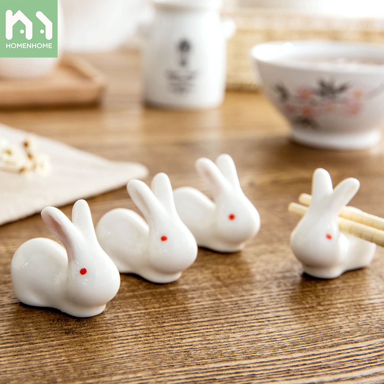 Homenhome 2 Chiếc Giá Để Đũa Giá Để Đũa Giá Đỡ Đũa, Bộ Đồ Ăn Gia Đình Sáng Tạo, Giá Đỡ Đũa Gốm Giá Đỡ Đũa