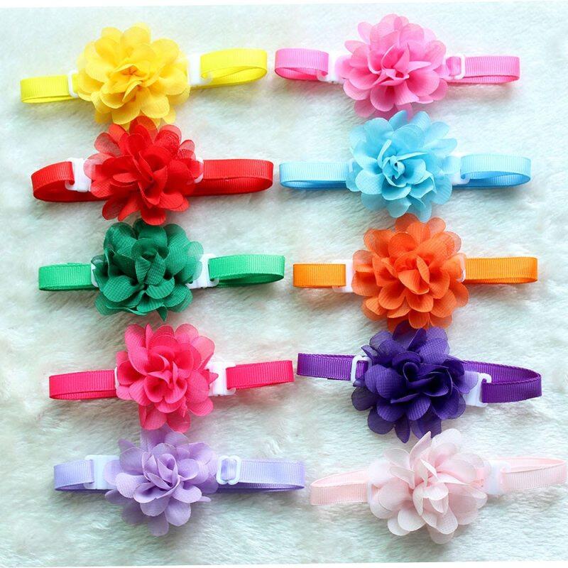 50 Cái Dog Dây Buộc Thú Cưng Có Nơ Hoa Vải Voan Cà Vạt Cho Chó Điều Chỉnh Pet BowtiesCollar Phụ Kiện Cho Chó Chải Chuốt Sản Phẩm Cho Chó Nhỏ