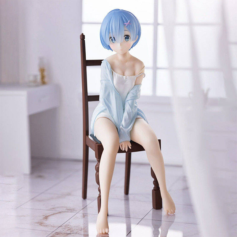 Ornament Toys Anime Figure Rem Chair Cute Sexy Alluring Girl Collectibles Cosplay Japan