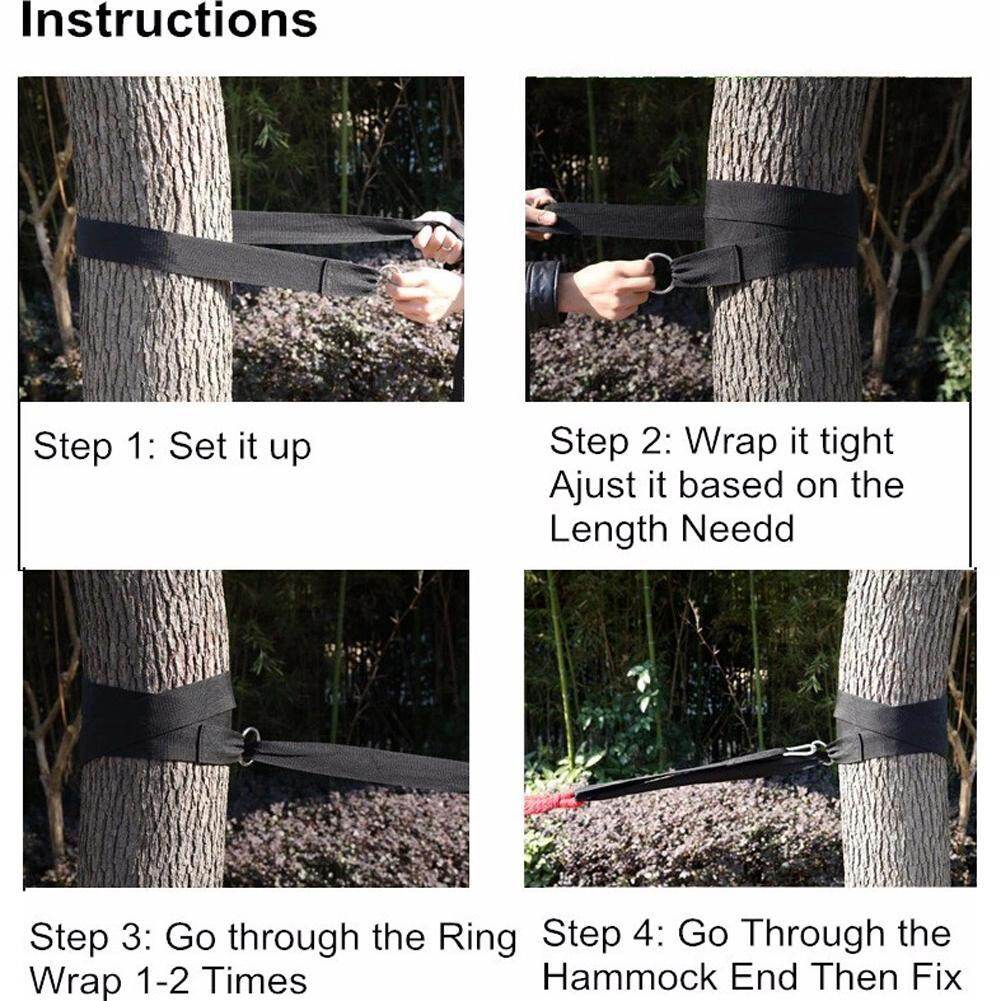 200kg Hammock Hanging Belt Strap Rope with Carabiner