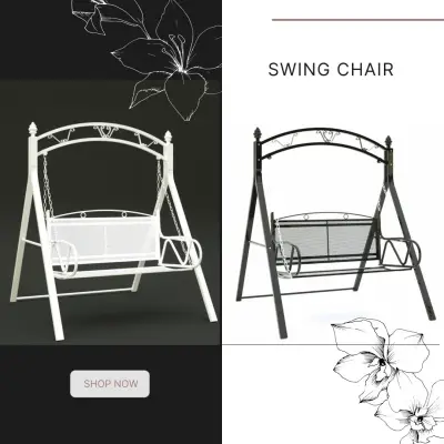 Outdoor Swing/Garden Swing/Metal Swing/Buaian/Garden Swing Chair/Indoor Outdoor Chair