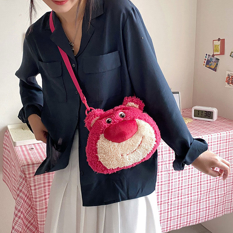 AMILA strawberry bear plush toy children's diagonal bag
