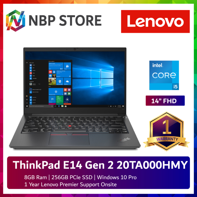 Lenovo ThinkPad E14 Gen 2 20TA000HMY 14 FHD Laptop ( i5-1135G7, 8GB, 256GB SSD, Intel, W10P ) Malaysia