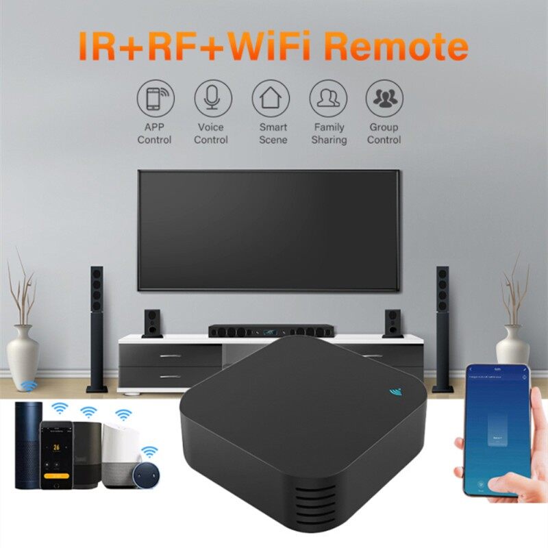 Smart Life Tuya Bộ Điều Khiển Từ Xa Thông Dụng WiFi RF + IR Bộ Điều Khiển Trung Tâm Thông Minh Thiết Bị RF Điều Khiển Bằng Giọng Nói Ứng Dụng Tuya/Smart Life Hoạt Động Với Alexa Google Home